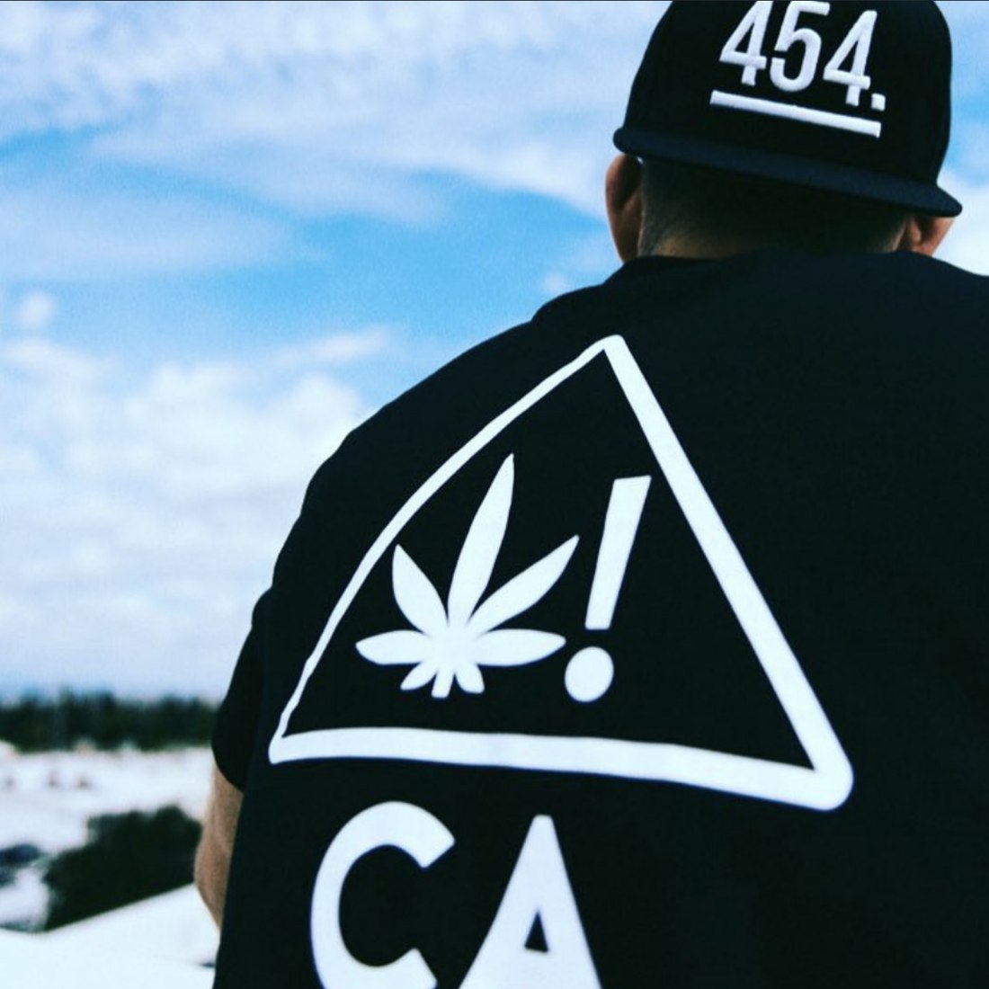 454 tee worn on a rooftop