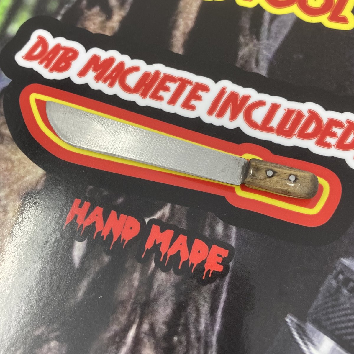 Hand-forged dab tool — detail